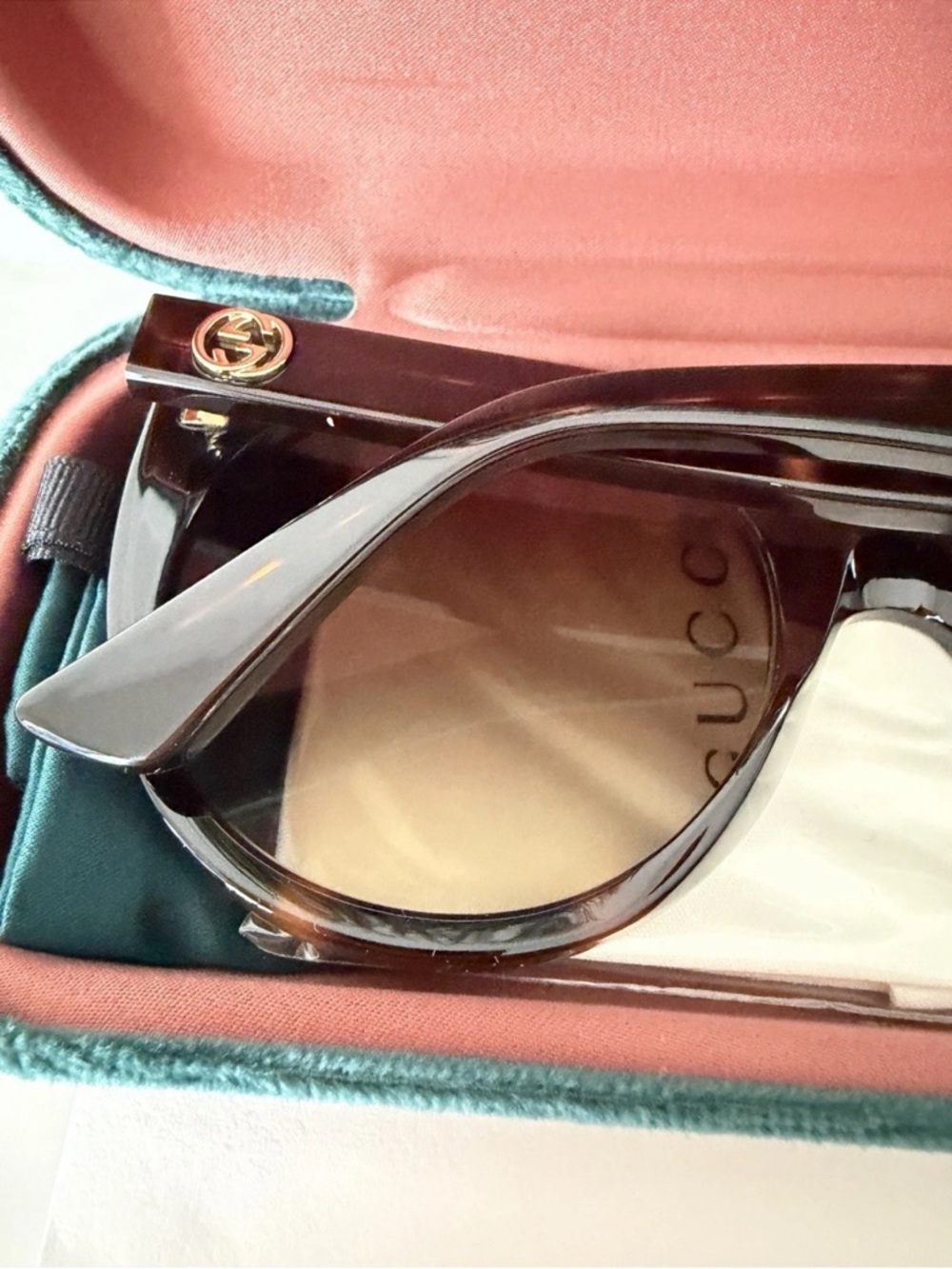 Gucci GG0325S 002 Oversized Square Sunglasses Brown NWT - Picture 4 of 11